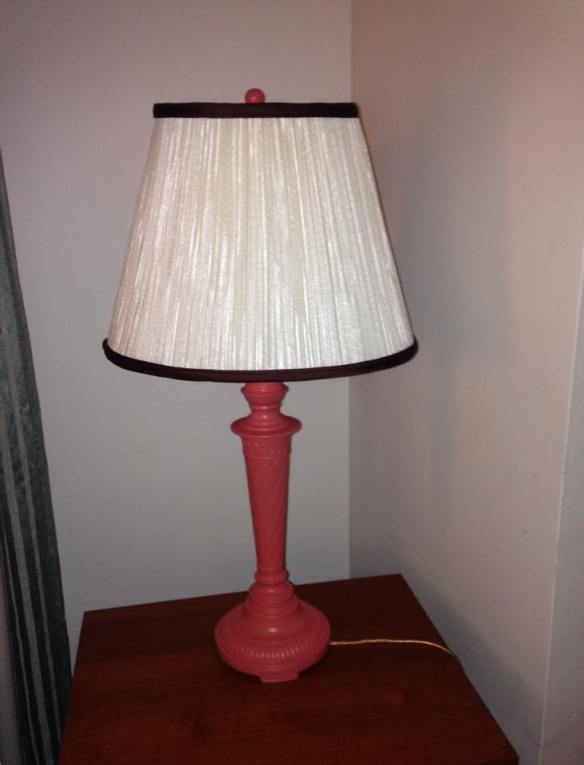 Lamp painted with Vintage Coral.